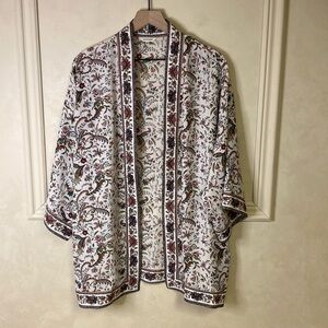 MAX STUDIO Women's Floral Printed Open Front Kimono Size Large